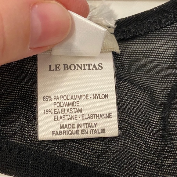 NWT Versace Intimo Black White Mesh Embroidered Bra XL - Picture 12 of 15